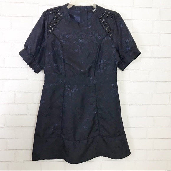 ASOS Dresses & Skirts - NWOT ASOS Navy Brocade Dress  10